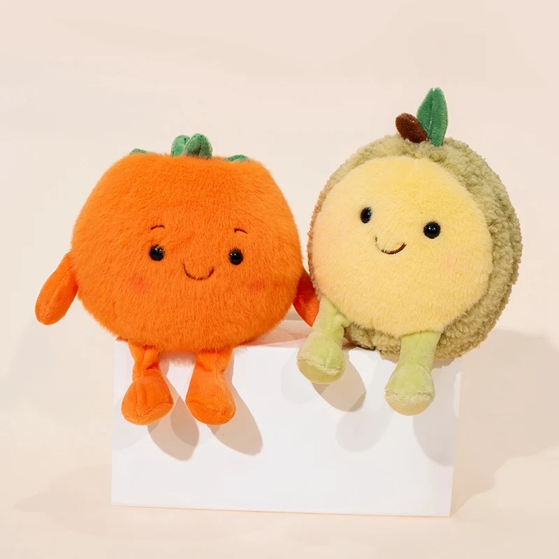 Juguete de peluche de frutas perfumadas realistas, Durian relleno, melocotón, mangostán, caqui, fruta del dragón, muñeco suave, juguetes para niños, decoración del hogar