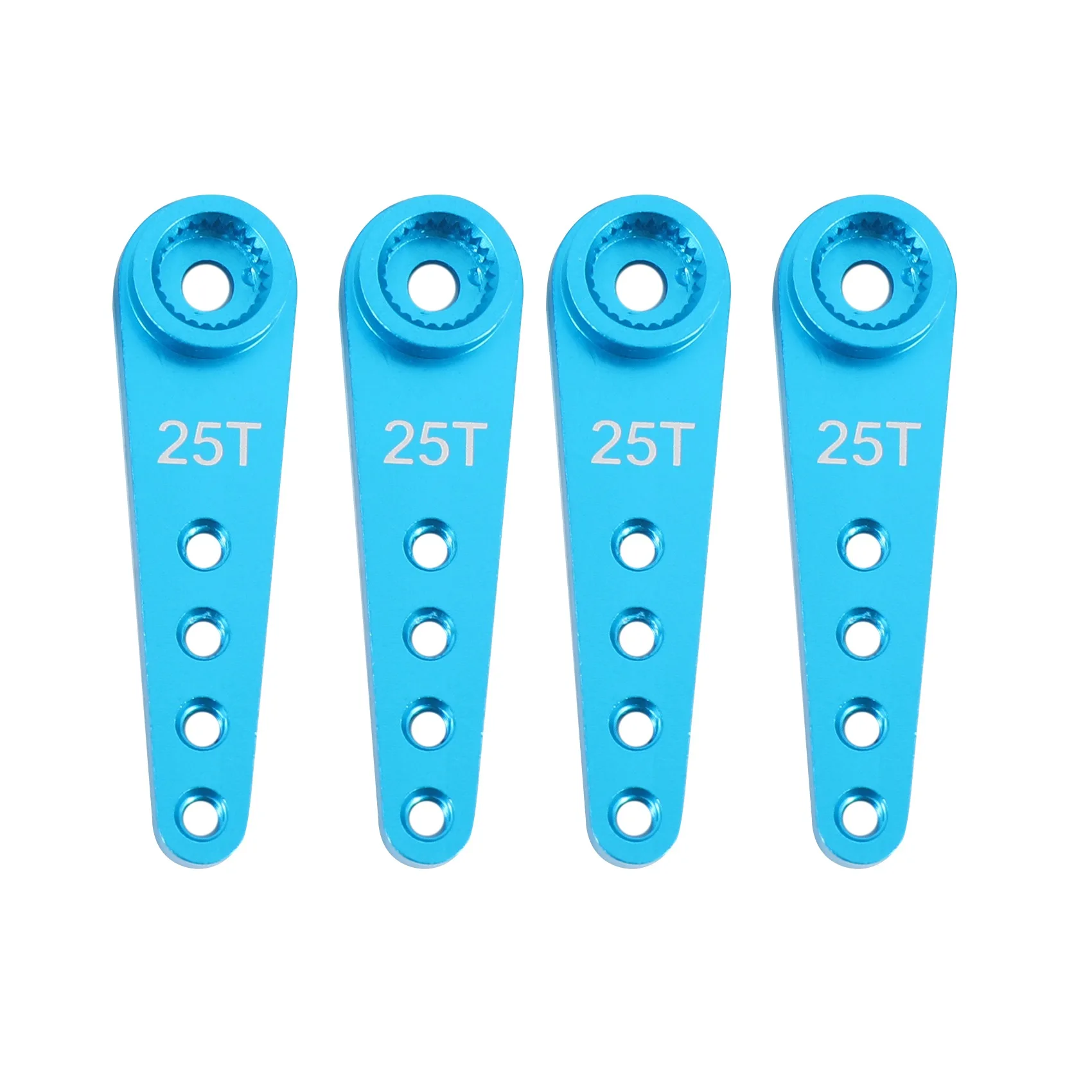 

4PCS 37Mm 25T Metal Extension Steering Servo Arm Horn for RC Car Crawler Parts,Blue