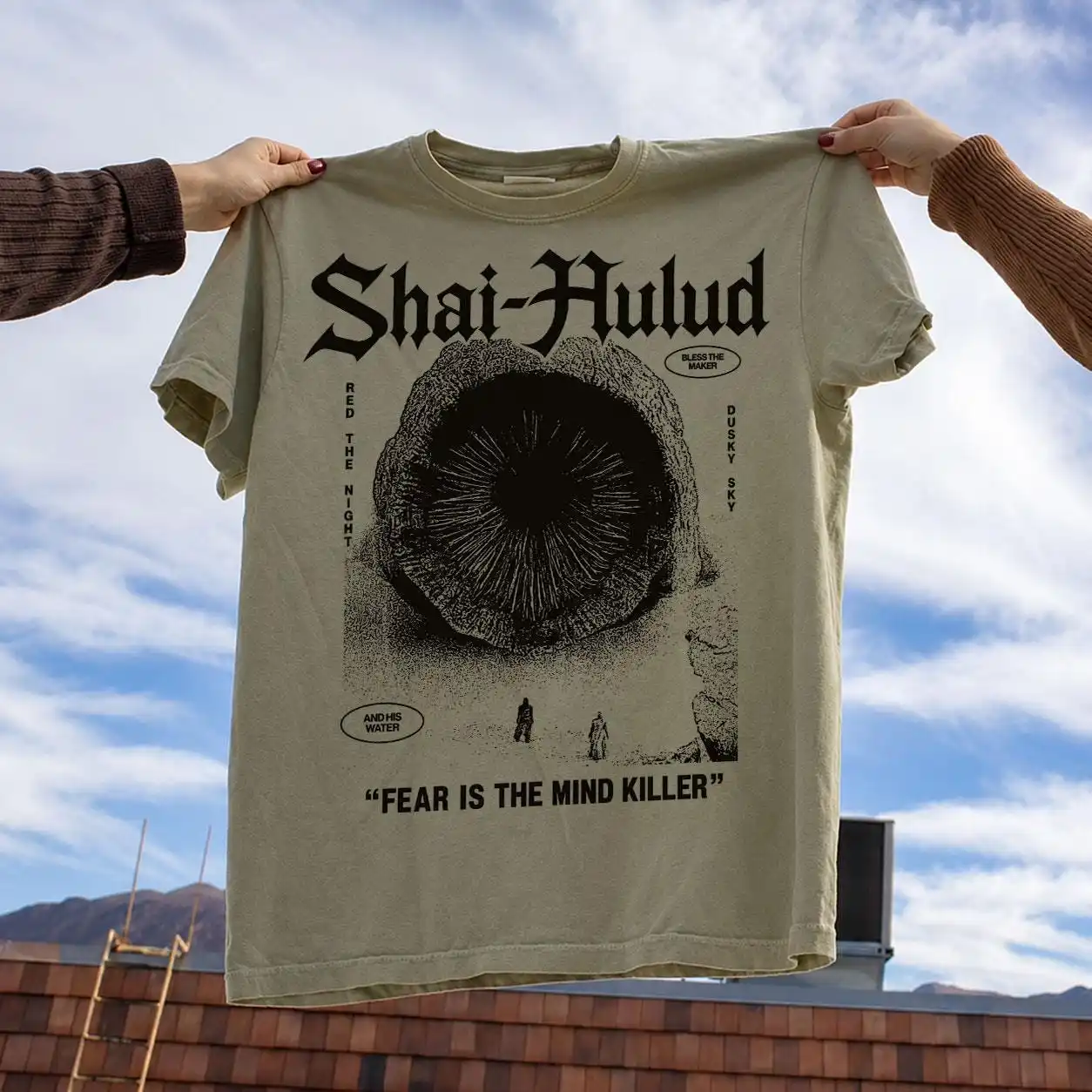 Shai-Hulud Movie Teeshirt, Dune Vintage T-shirt, Graphic Tshirt, Sandworm Top, Retro Arrakis Merch, Al Gaib