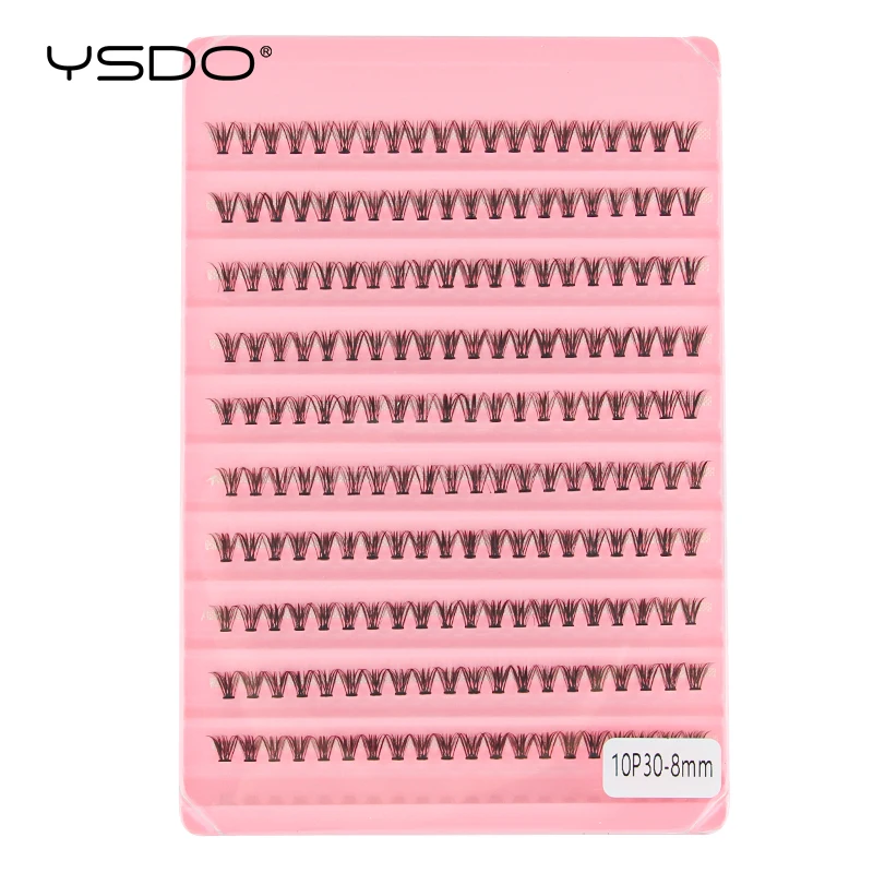 YSDO 10/14 Reihen natürliche Wimpernverlängerung vorgefertigte Volumenfächer einzelne Wimpern Nerz falsche Wimpern Cluster Wimpern Make-up Zilien – Detail 19