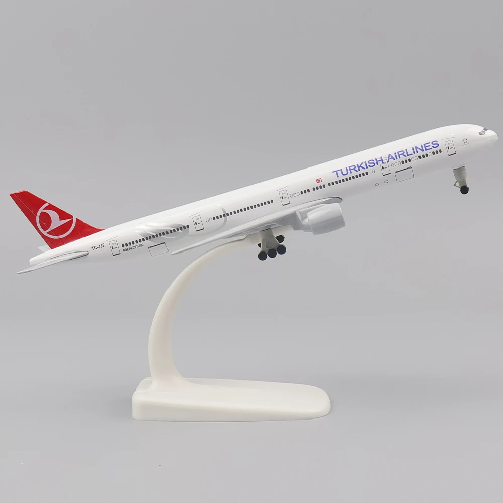 

Metal Aircraft Model 20cm 1:400 Turkish Boeing 777 Metal Replica With Landing Gear Alloy Material Aviation Simulation Boy Gift