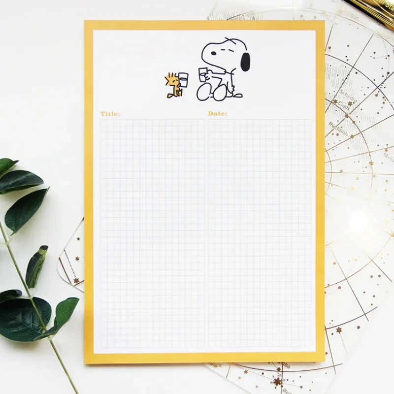 Snoopy Memo Pad Cartoon Sticky Notes Scrapbooking Decoration School Office Supplies Creative Stationery Planner Sticky Notes