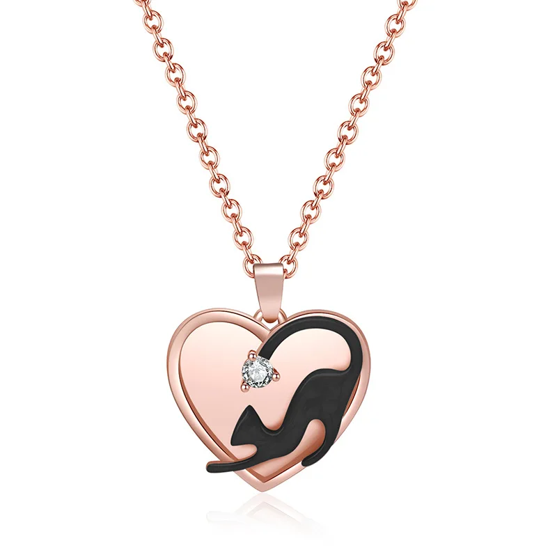 

Titanium steel multi-color double-layer pendant, niche design necklace, elegant collarbone chain, light luxury collarbone chain