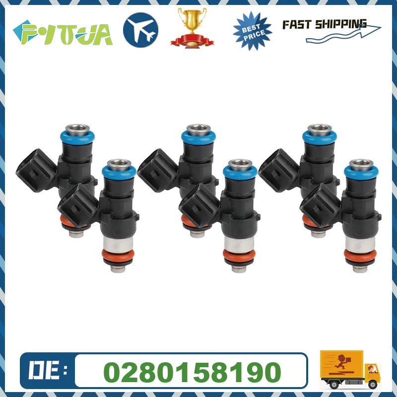 

6pcs High Quality fuel Injector 0280158190 for Ford Escape Fusion Mazda Tribute Mercury Mariner 0 280 158 190 car accessories