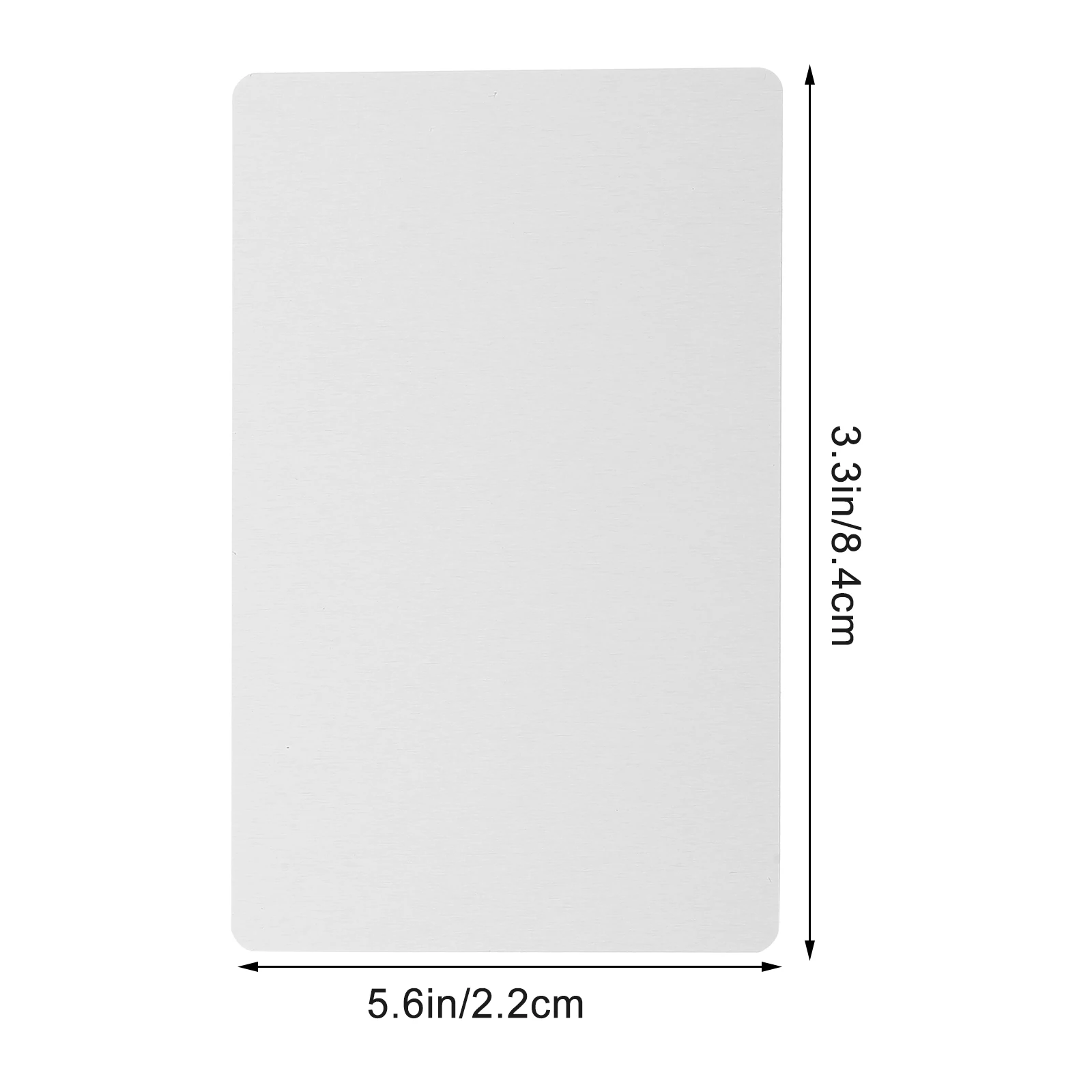 100 Pcs Metal Business Card Blanks Stock Sublimation Cards Number Blanks Products Credit Diy Thick Aluminum Identity Cards