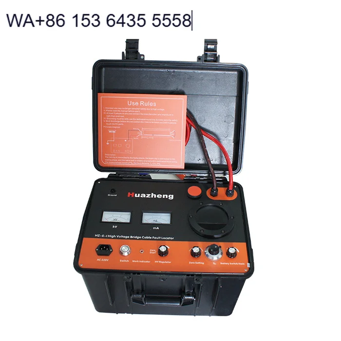 Huazheng High Voltage Bridge Cable Fault Locator Intelligent Testing Equipment 1 Year High Accuracy 165Km Detection Range