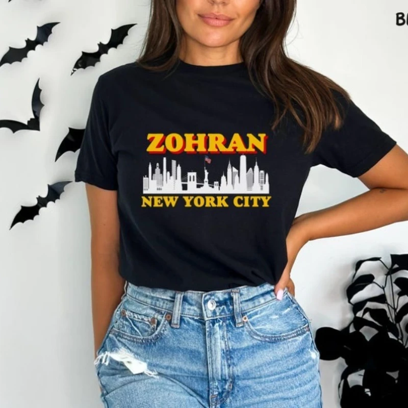 Zohran Mamdani 2025 T-Shirt le premier maire musulman de New York démocrates progressives t-shirts cadeau politique à la mode hommes Woamn couverture en coton