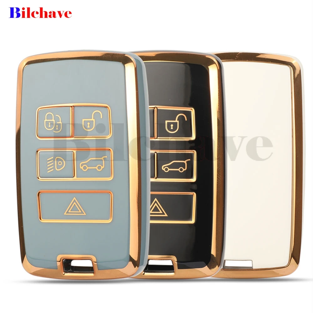 jingyuqin TPU For Land Rover Range Sport Velar Evoque Freelander Discovery Jaguar XF XJ XJL XE Car Remote Key Case Cover