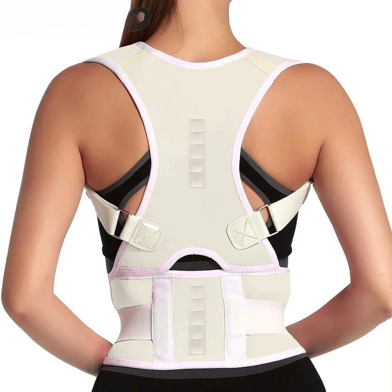 

1/2pcs Back Brace Posture Corrector,Magnetic Lumbar Back Support Belt-Back Pain Relief,For Lower And Upper Back Pain Men & Women