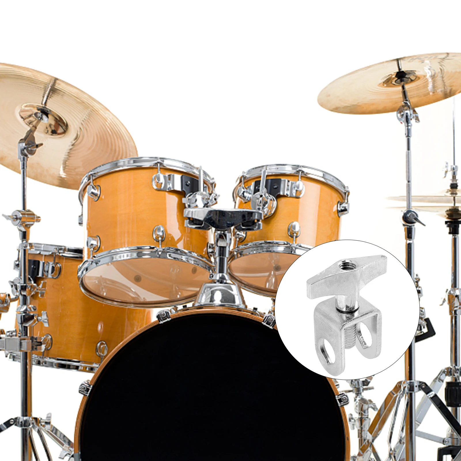 

1Pcs Reliable Cowbell Connection Clip Adjustable Holder for Bass Drum Installation