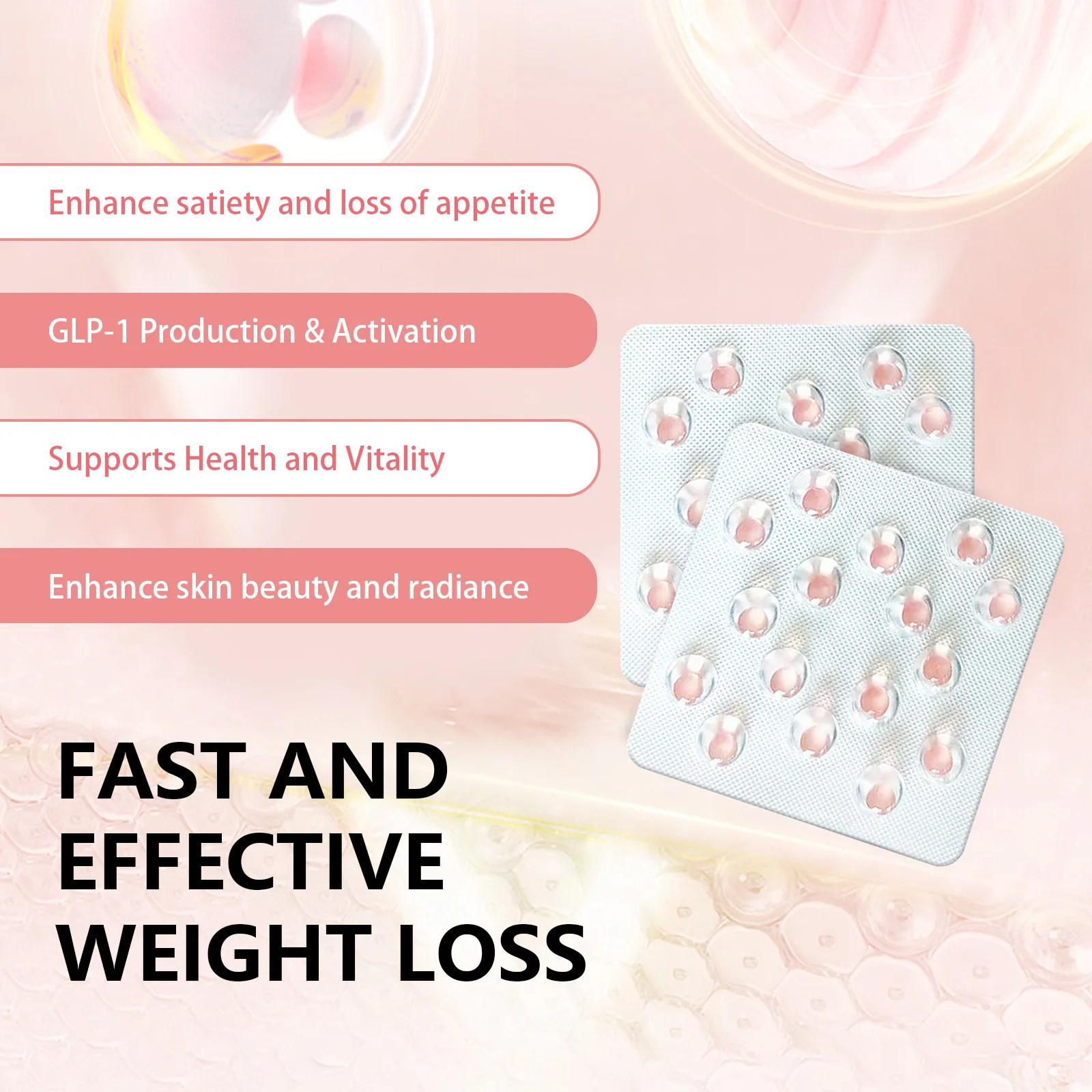 Glp-1 And Nad + Essence Pearls For Promote Intestinal Digestion Glp-1 Ultra Concentrated Essence Pearls