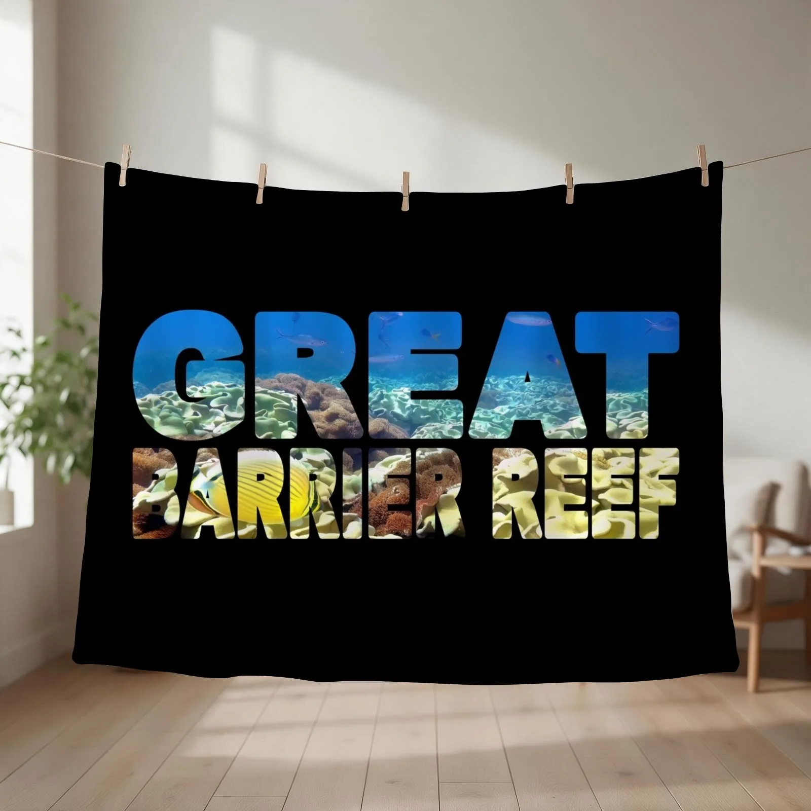 GREAT BARRIER REEF - Queensland Australia Underwater Throw Blanket Loose Weighted for sofa Blankets