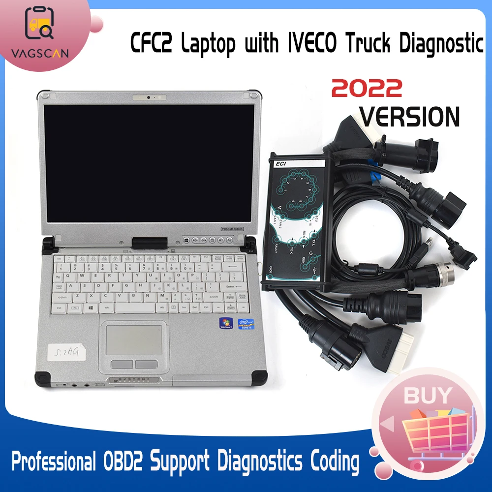 Diagnostic Scanner for IVECO ELTRAC EASY with Eltrac 13.1 version Module for IVECO ECI CFC2 CF-C2 Laptop