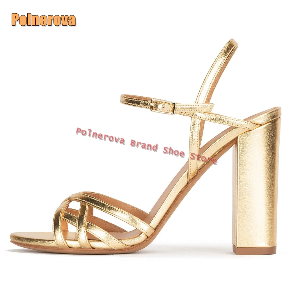 Chessboard Pattern Block Heels Sandals Open Toe Cross Tied Cut Out Buckle Strap Fashion Summer Dress Shoes Street Style Trend