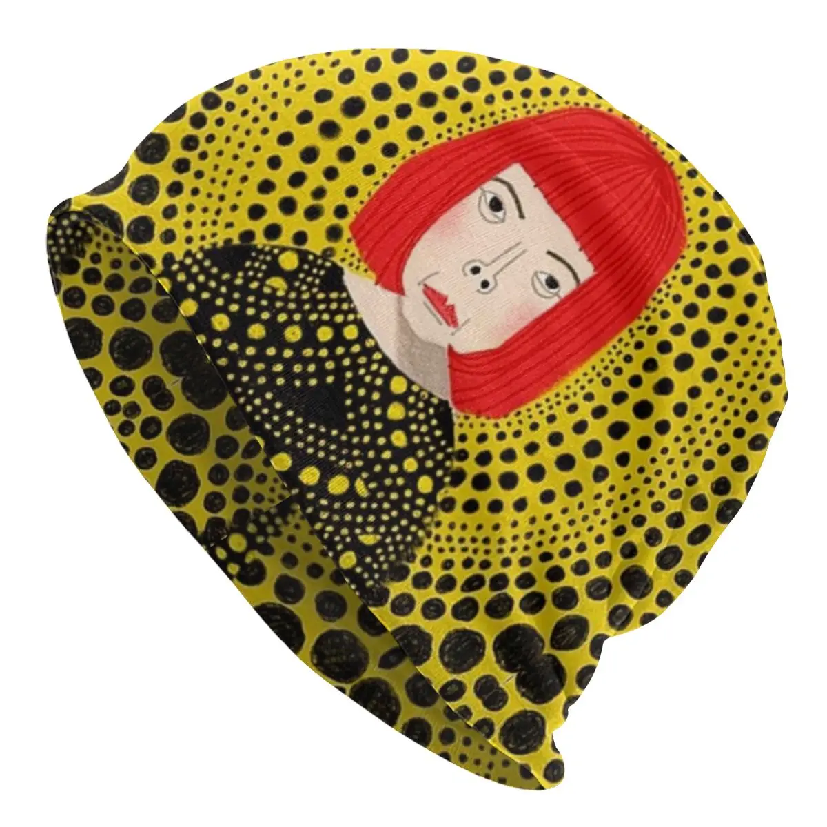 

Yayoi Kusama Aesthetic Bonnet Femme Street Knit Hat For Men Women Warm Winter Pumpkin Art Dots Beanies Caps