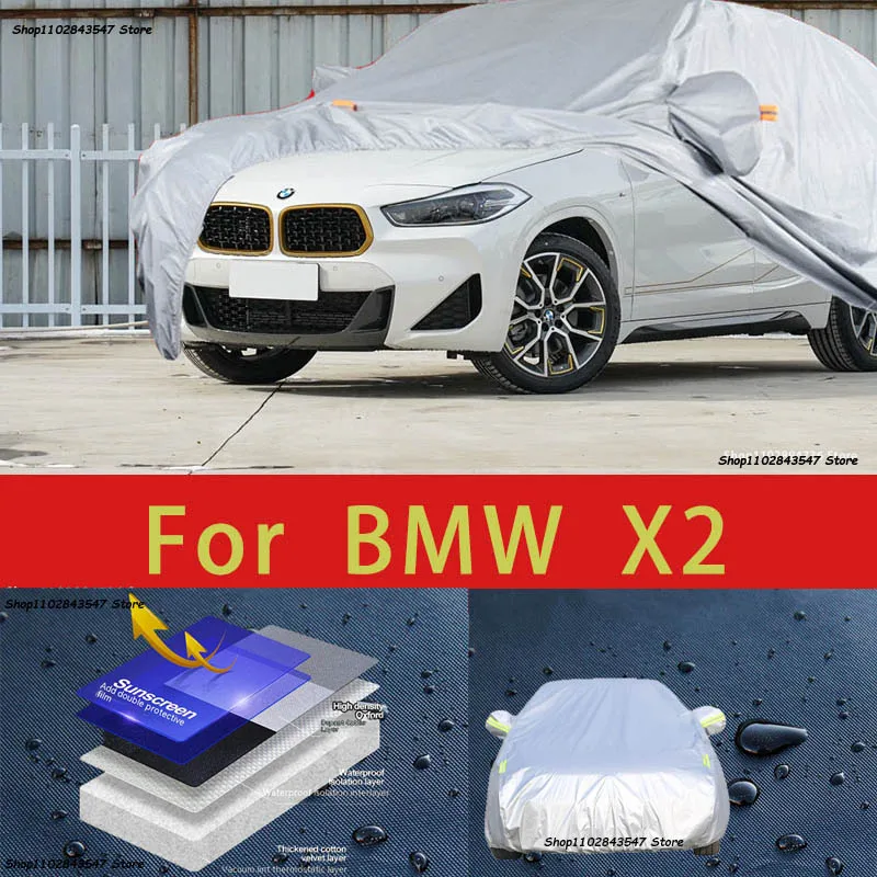 

For BMW X2 Outdoor Protection Full Car Covers Snow Cover Sunshade Waterproof Dustproof Exterior Car accessories