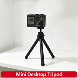 Mini Desktop Tripod for Webcam Phone Metal Extendable Webcam Holder for GoPro Hero 13 12 11 10 9 insta360 DJI Osmo Action Camera