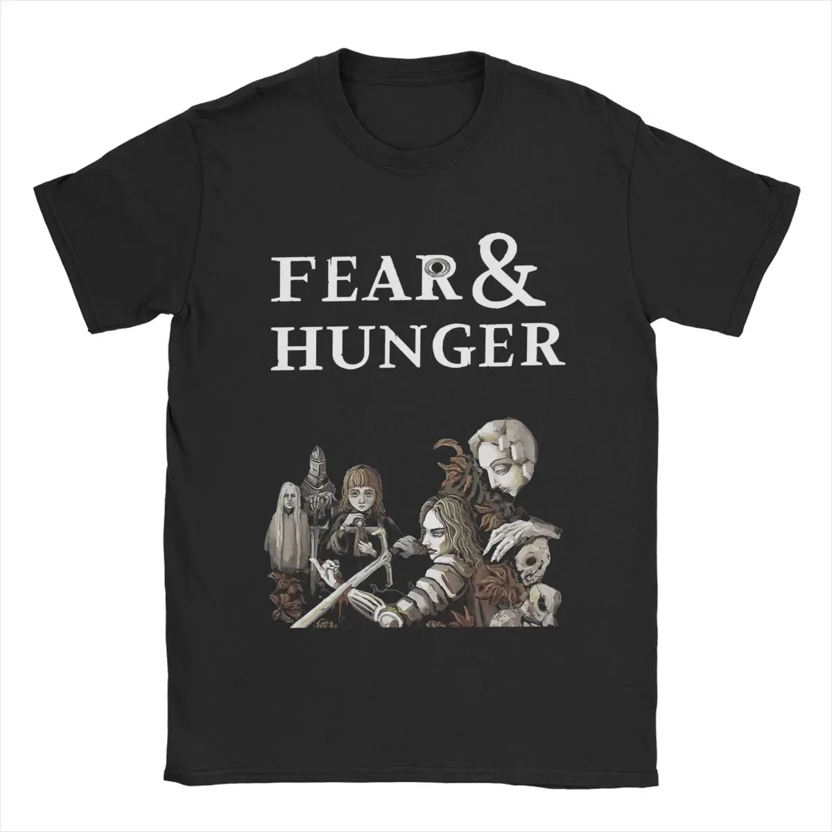 Fear And Hunger Men\'s T Shirt Unique Tees Short Sleeve Crewneck T-Shirt Pure Cotton Classic Tops