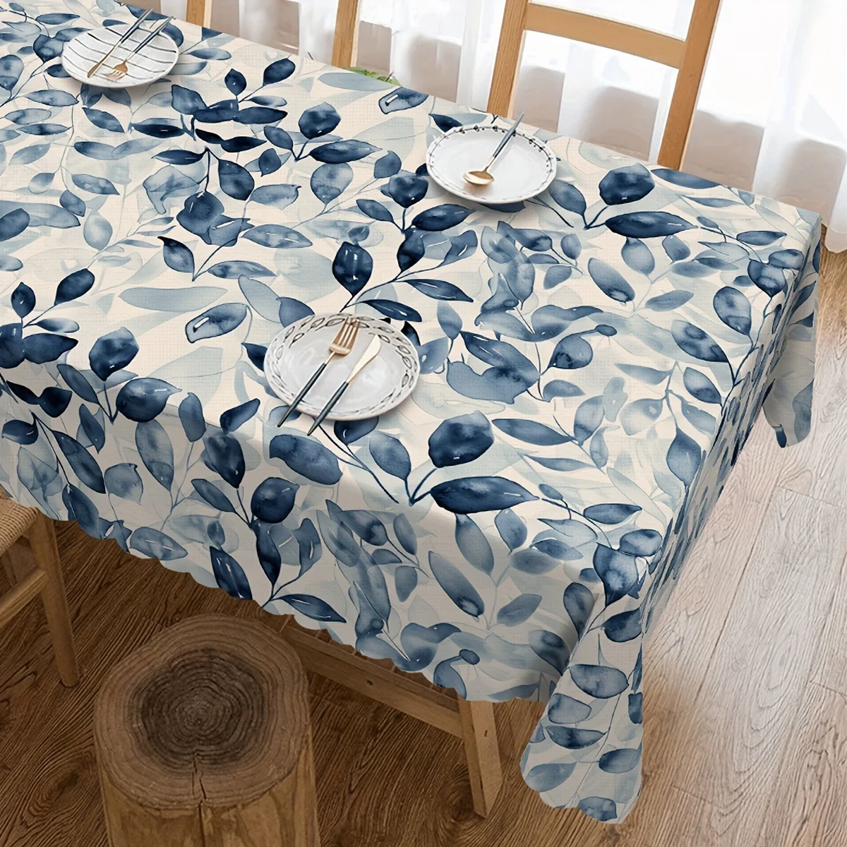1pc  Tablecloth Suitable for Indoor/Outdoor Use - Watercolor Table Cover, Scratchproof Farmhouse Tablecloth for Rectangular