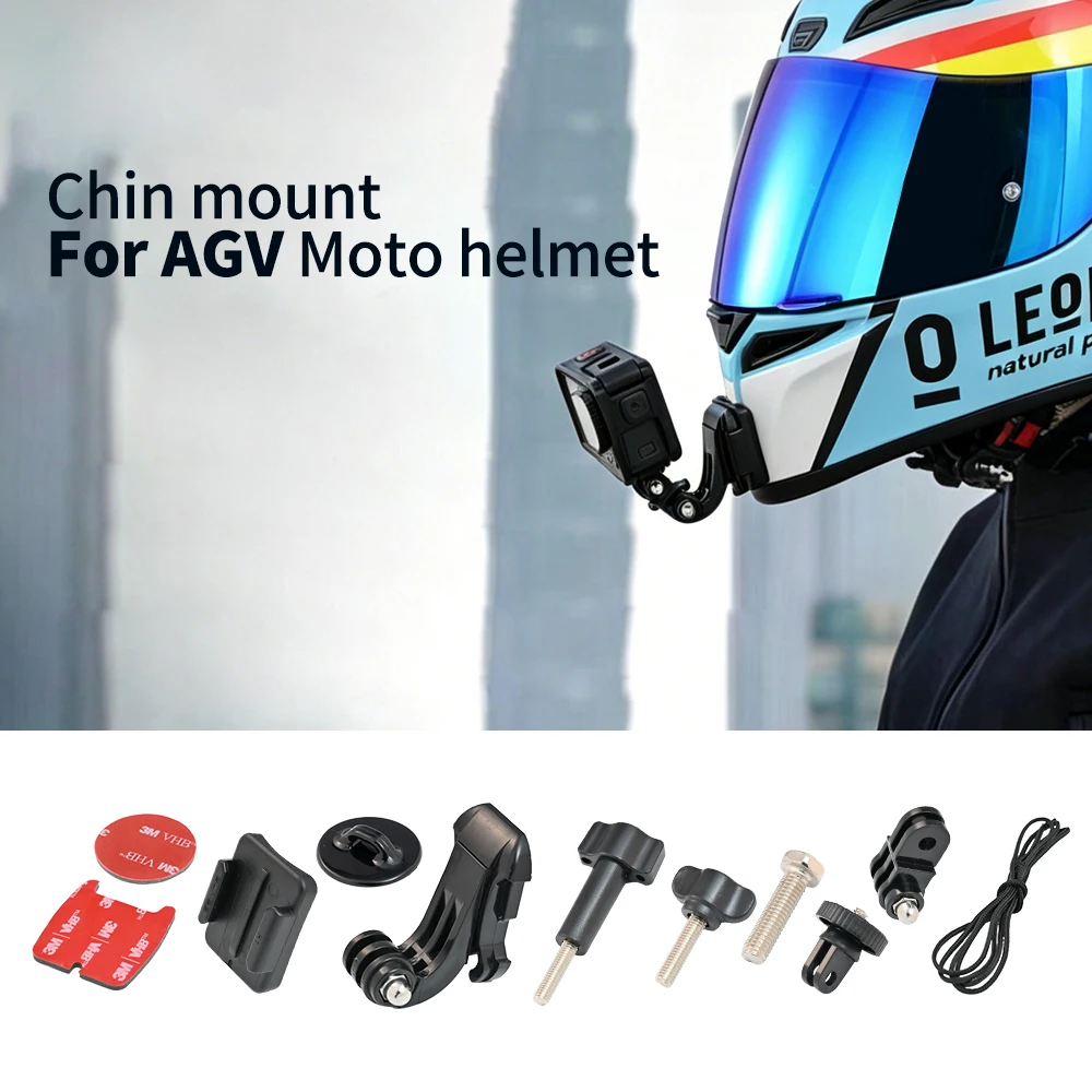 Motorcycle Helmet Chin Mount Bracket for K1 K3SV K5 K6 PISTA Fit GoPro 13/12/11 Insta360 X4/X3 Action Camera Holder Accessories