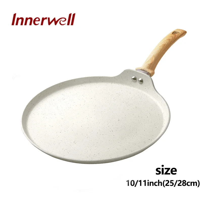 

25/28cm Frying Pan Crepe Pan Nonstick Cookware Pizza Sandwich Tortilla Steak Omelet Skillet Aluminum Pots Suitable for All Stove