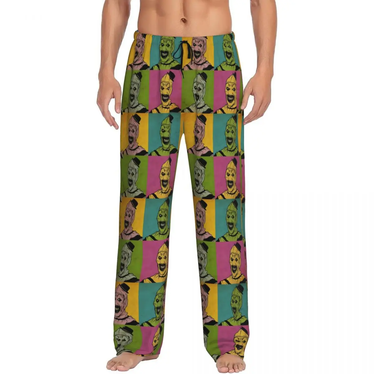 Custom T-Terrifiers Pajama Pants Men Halloween Horror Movie Sleepwear Lounge Sleep Bottoms Stretch with Pockets