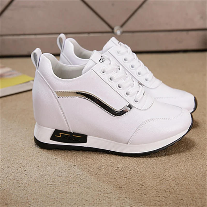 CINESSD Microfiber Women Casual Shoes Platform Wedge Women Fashion Sneakers Winter Autumn Mesh Women Shoes