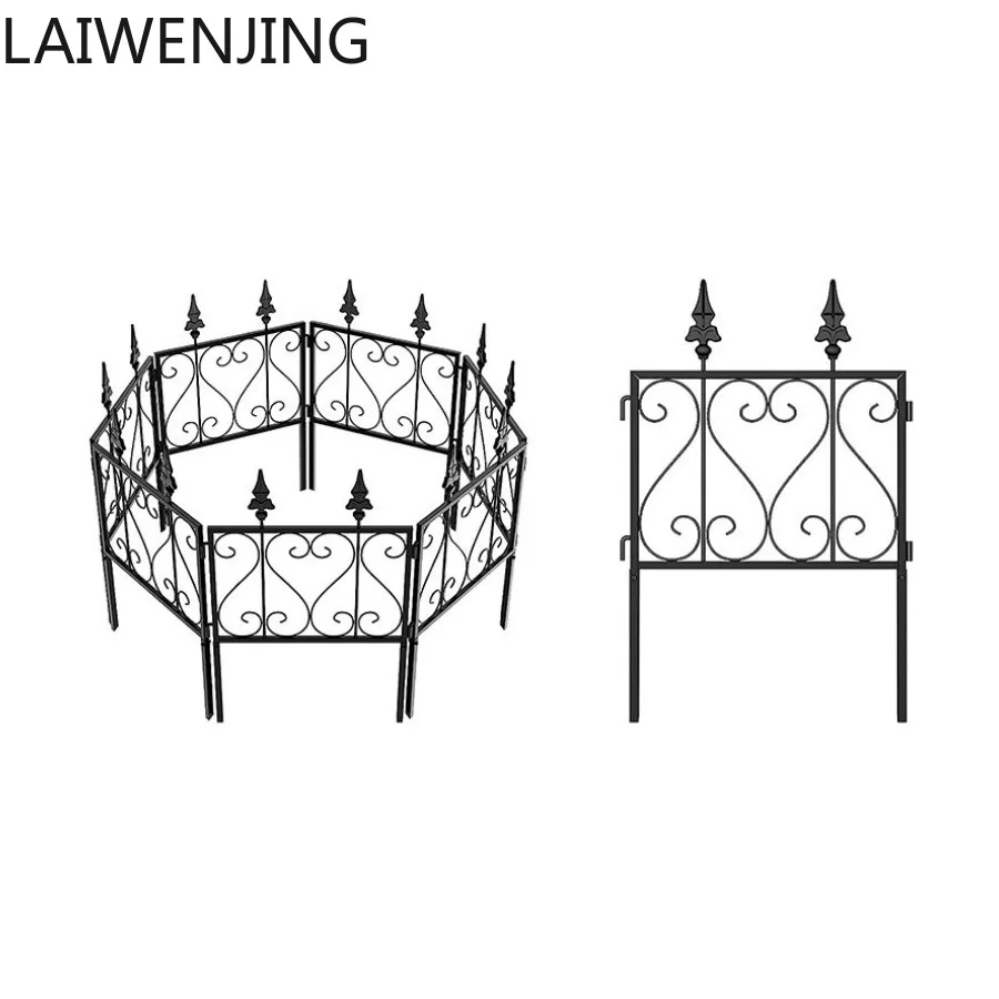 SGF American Country Style Iron Fence Rust-Proof Guardrail Flower Stand Small Fence