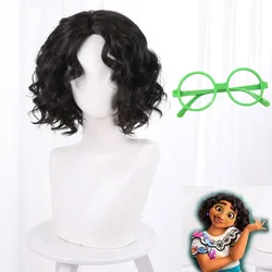 Anime Fantasy Magic Full House Encanto Heroine Mirabel Short Wavy Wig Glasses Children Party Birthday Gift