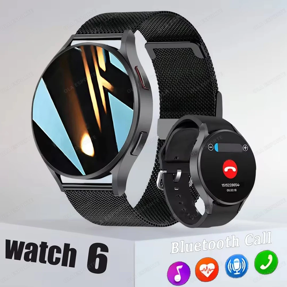 2024 New Bluetooth Call Smart Watch 6 Pro Heart Rate Custom Dials Sport Men Woman smarthwhatch Health Monitor Smartwatch For Man