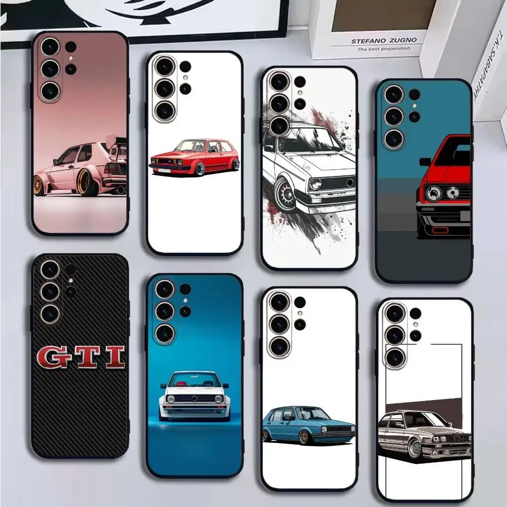 

Golf MK1 GTI Car V-Volk Phone Case For SamsungS25,24,21,22,23,30,Ultra,20,Plus,Fe,Lite,Note,10,9,Soft Black Cover
