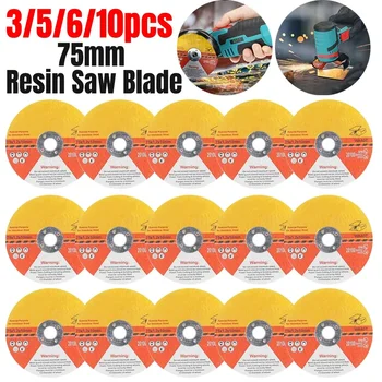 10-3pc75mm التعميم الراتنج شفرة المنشار طحن عجلة 1.2 مللي متر رقيقة جدا أقراص القطع 10 مللي متر تتحمل ل زاوية طاحونة قطع الملحقات