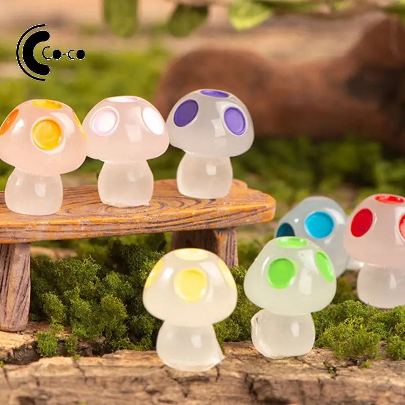 Mini Glow Mushroom Decoration Unique Design Glow Effect Whimsical Innovation Grace Essential Glowing Mushroom Ornaments Charming