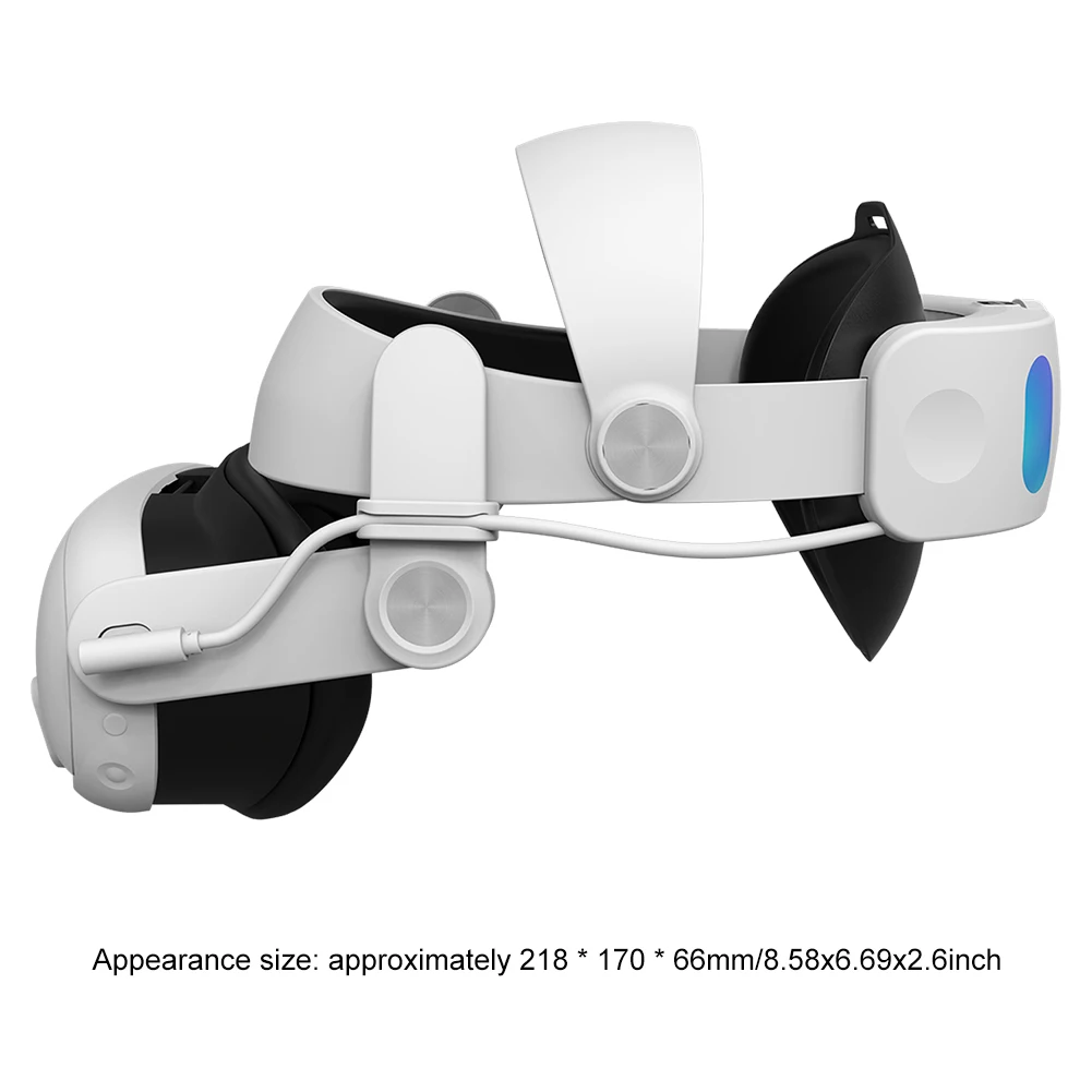 حزام الرأس 6000 مللي أمبير في الساعة لـ Meta Quest 3 حزام الرأس المريح القابل للتعديل يزيد من دعم تحسين الراحة الافتراضية لملحقات الواقع الافتراضي