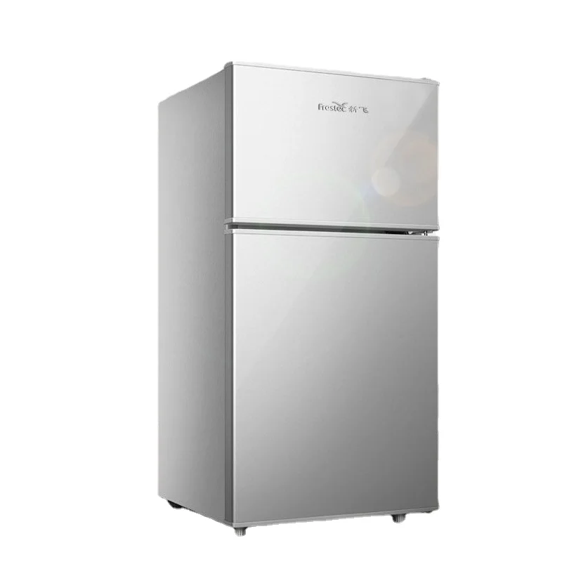 

Home refrigerator Two-door small white refrigerator Freezing and preserving freshness dual-use Dormitory kitchen freezer