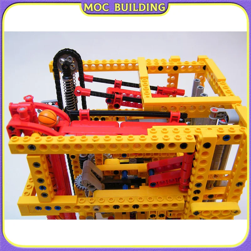 MOC Buidling Block Vertical Ball Clock GBC Module Machine Motor Technology Bricks Educational Toys Gifts