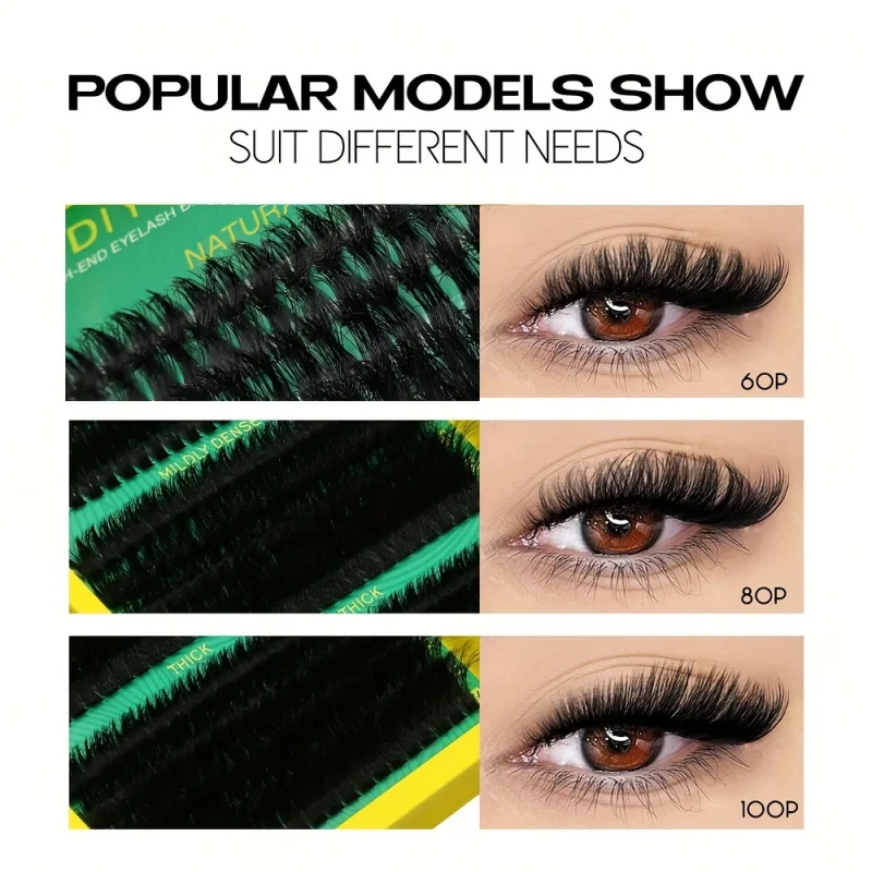 DIYまつげエクステキット - ふわふわミックスレングス10～16mm、0.07mm極細、ピンセット付き、初心者向け再利用可能セット