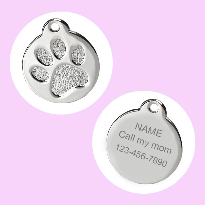 Personalized Custom Pet Dog ID Nameplate Identification Dog Tag Anti-lost Puppy Name Pet Supplies Accessories Cat and Dog Collar