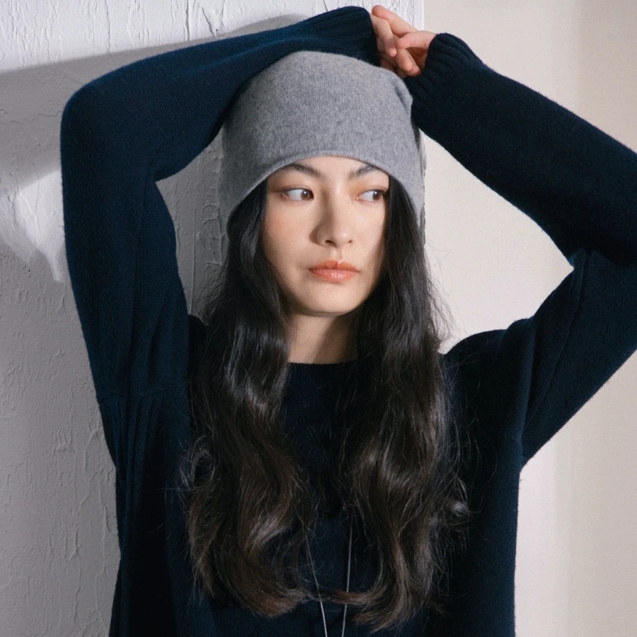 Winter Unisex 100% Australian Wool Hats Outdoor Casual Keep Warm Solid Color Cashmere Knitted Beanie Hat Women /Men Hedging Caps