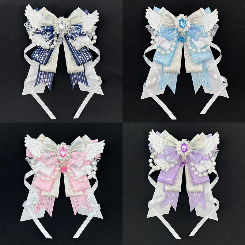 

Double Layer Bowknot Bag Pin Pendant Versatile Ribbon Anime Itabag Comic Convention Backpack Decor DIY Ita Bag Badge Holder Toys