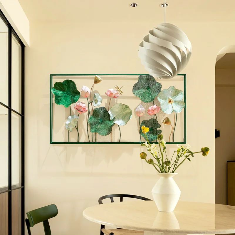 

Новое оформление стены в стиле китайского чайного зала, ресторана, отеля, креативное национальное украшение из кованого железа.