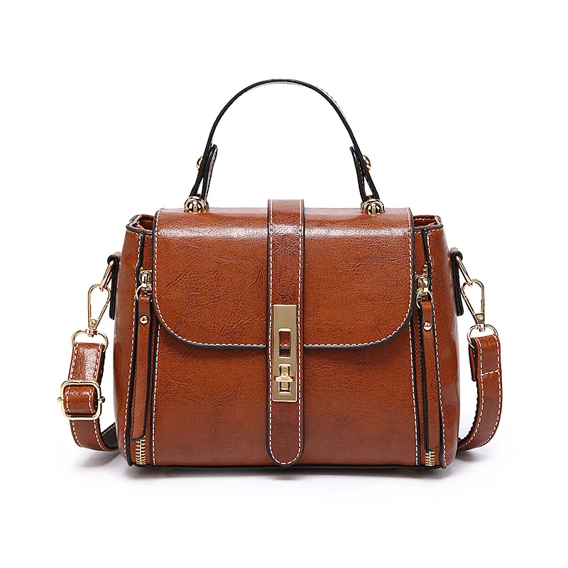 

Retro Women's Bag Luxury PU Leather Women Shoulder Bags Fashion British Style Handbags Female Crossbody Square Bag