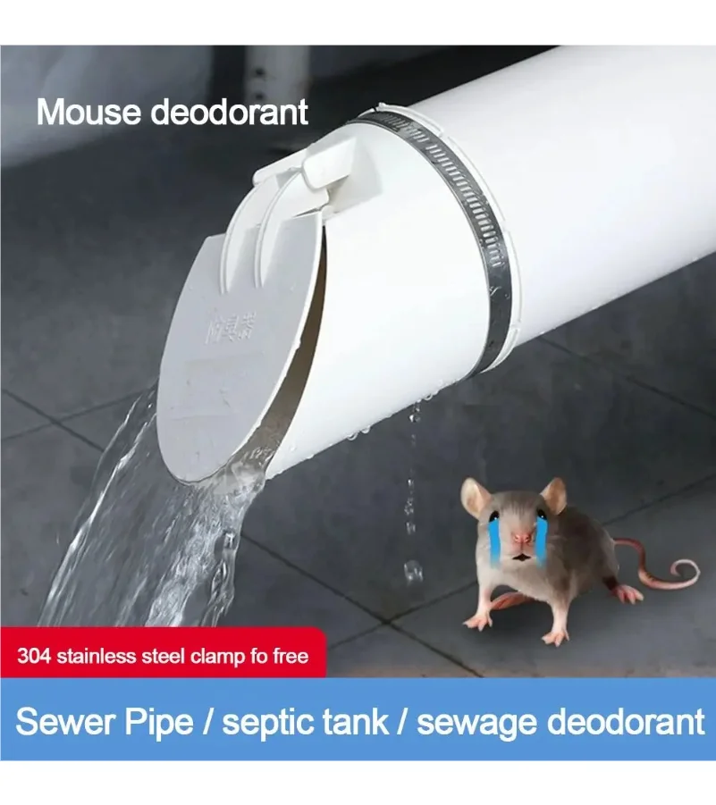 50-160mm Drainage Pipe Floor Drains Anti Odor White Insect-proof Roof Cover Multifunctional Rain Pipe Cap