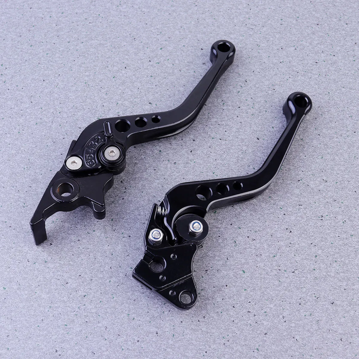 

1Pair Adjustable Motorcycle Brake Clutch Lever Black Alloy Handlebar Hand Grips Bar Protector Vibration Absorbent Durable Bike