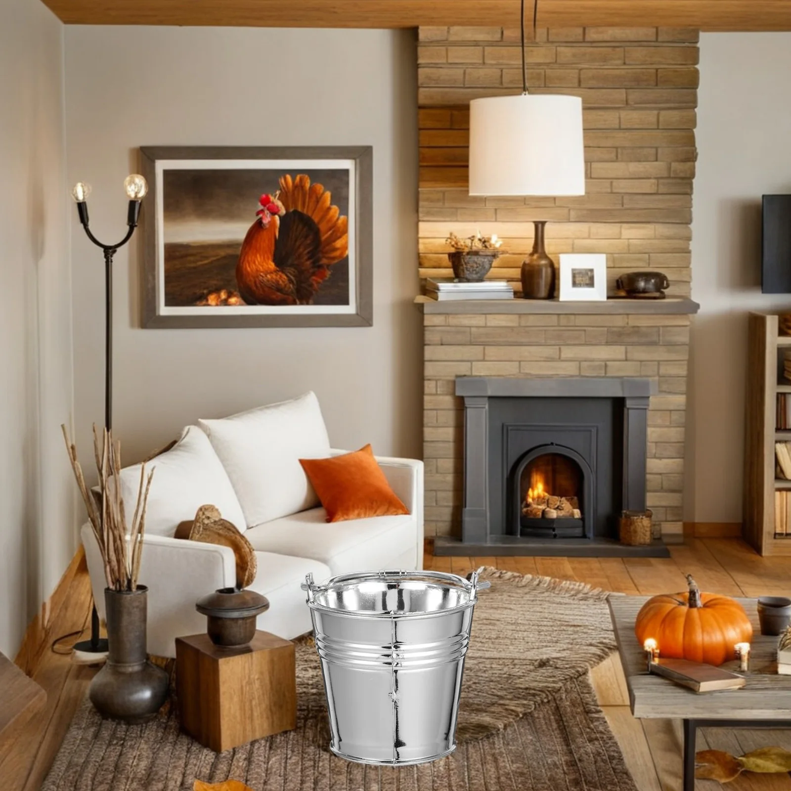 10pcs Miniature Plastic Buckets Realistic Silver Finish For Pretend Play Kitchen Kids Role Play Party Favors Small Bucket With