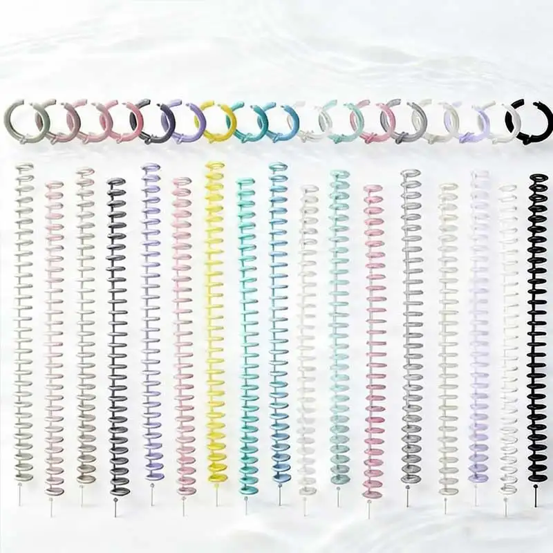 10 Piece 12mm 30 Hole Loose-leaf Plastic Binding Ring Spring Spiral Rings for Kid A4 Paper Notebook Stationery Office Supplie