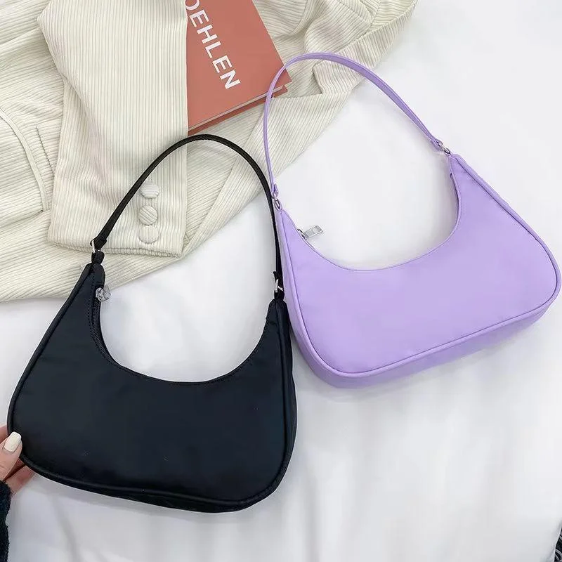 Women Bags Armpit Shoulder Bag Small Shoulder Purse Nylon Underarm Bags Clutch Women  Summer Simple Handbags