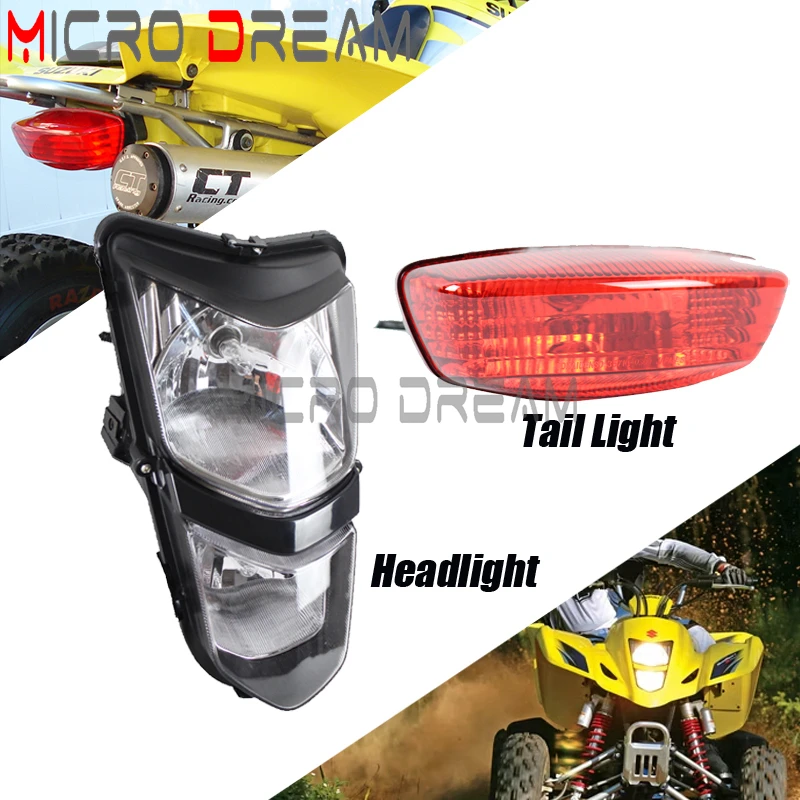 12V/25W ATV Front Headlamp Headlight & Rear Brake Tail Light For Quadsport Suzuki LTZ400 LTZ250 LT-F LT-Z 250 400 LTA LT-A 500