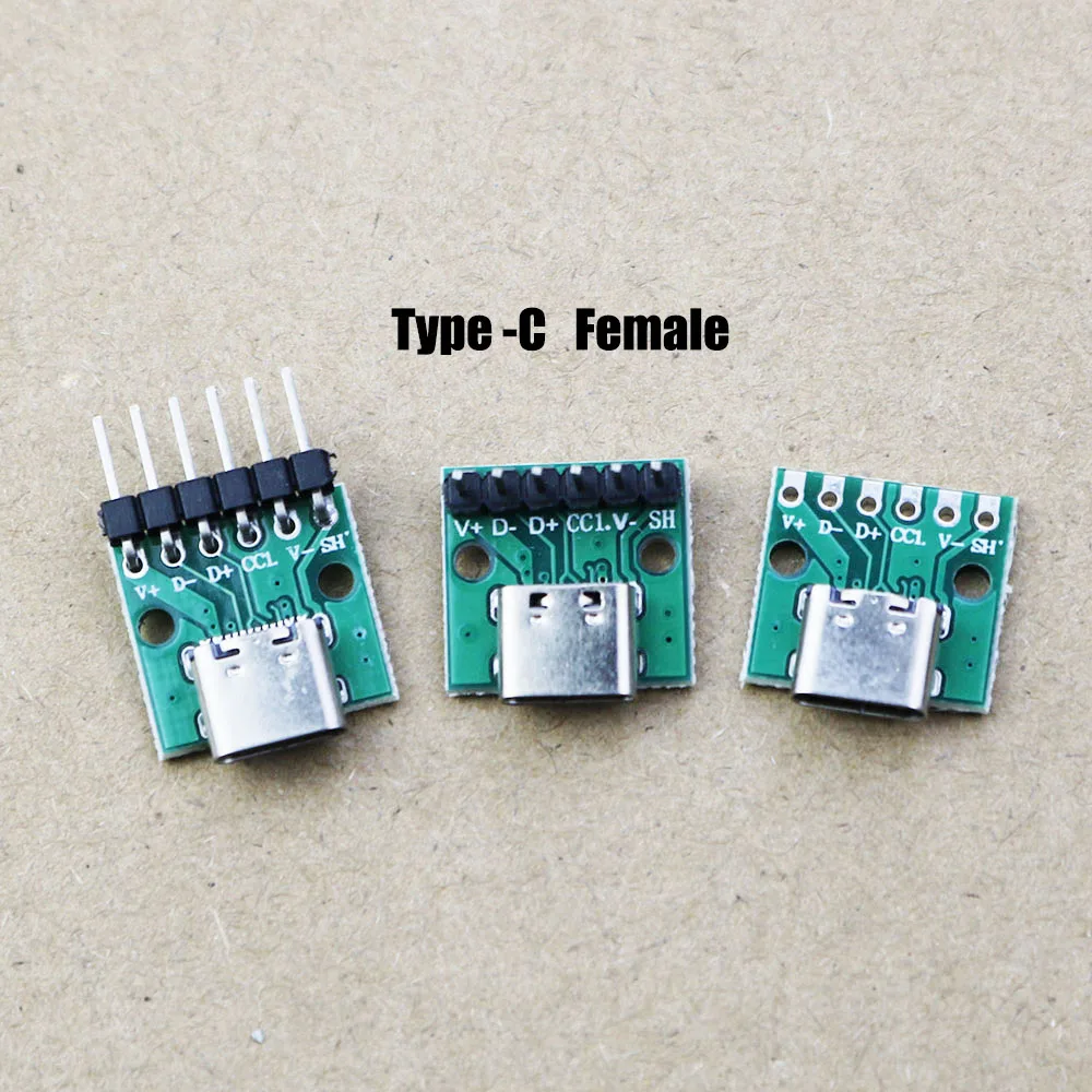 1PCS USB 3.1C base 16p test board to 6p DIP 2.54 spacing data line adapter board / high current adapter board 1PCS USB 3.1C base