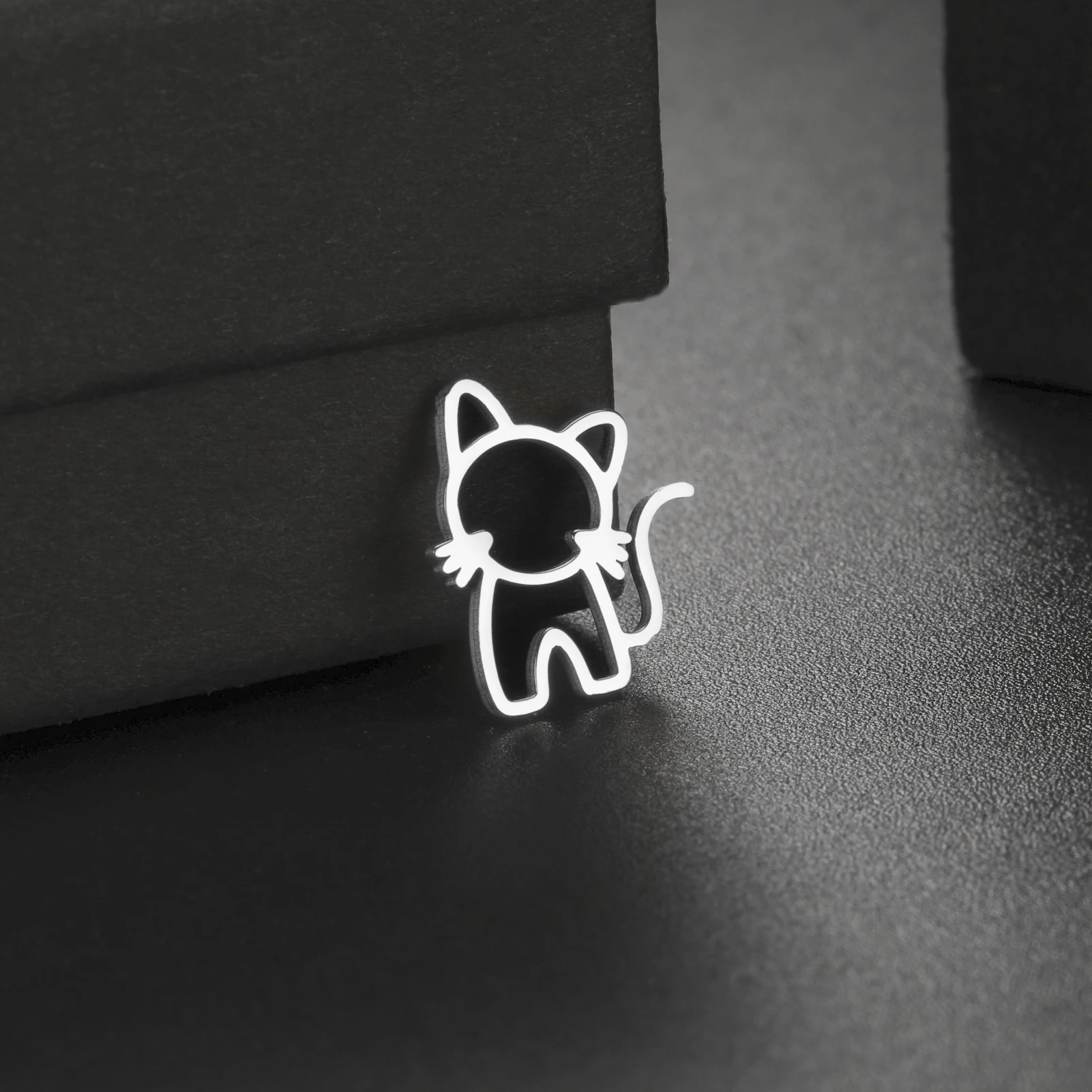 COOLTIME 5 Stück/Beutel süße Katze Edelstahl Anhänger Tier Haustier Charms für Schmuckherstellung Halskette Armbänder DIY Zubehör – Detail 4